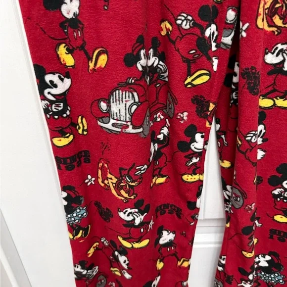 Disney Red Mickey Mouse Print Pajama Lounge Pants, Size Small (18-8) - Picture 5 of 12